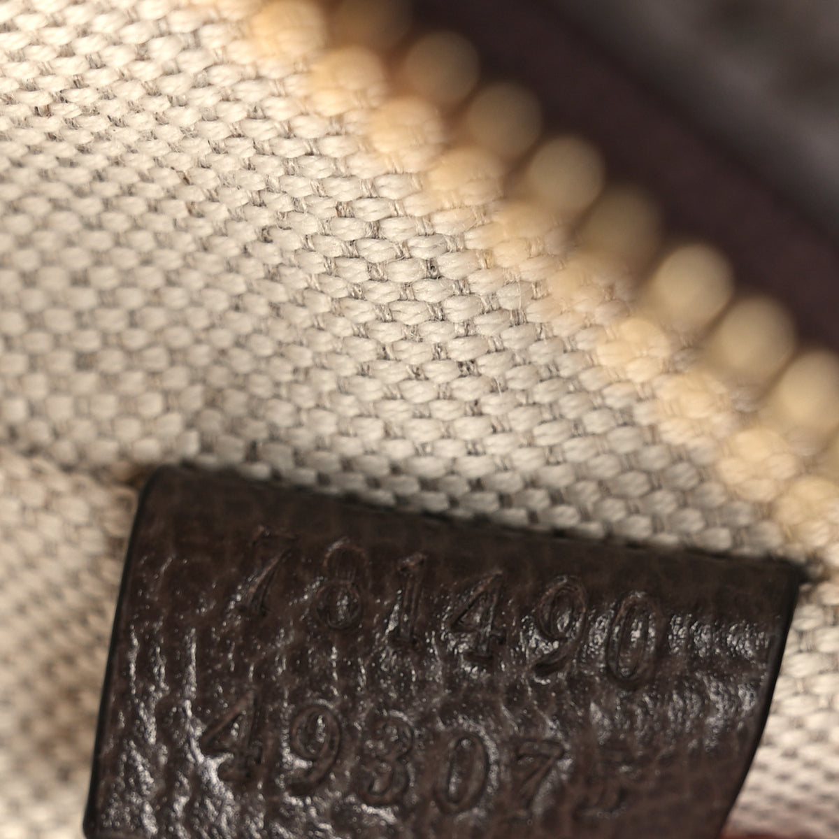 Gucci GG Supreme Monogram Textured Dollar Calfskin Web Super Mini Ophidia Top Handle Bowler Bag Beige Ebony New Acero 7 of 10