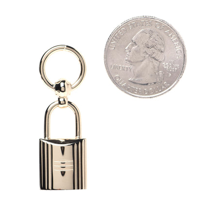 Hermes Permabrass Mini Loop Charms Cadenas Scarf Ring Gold 2 of 4