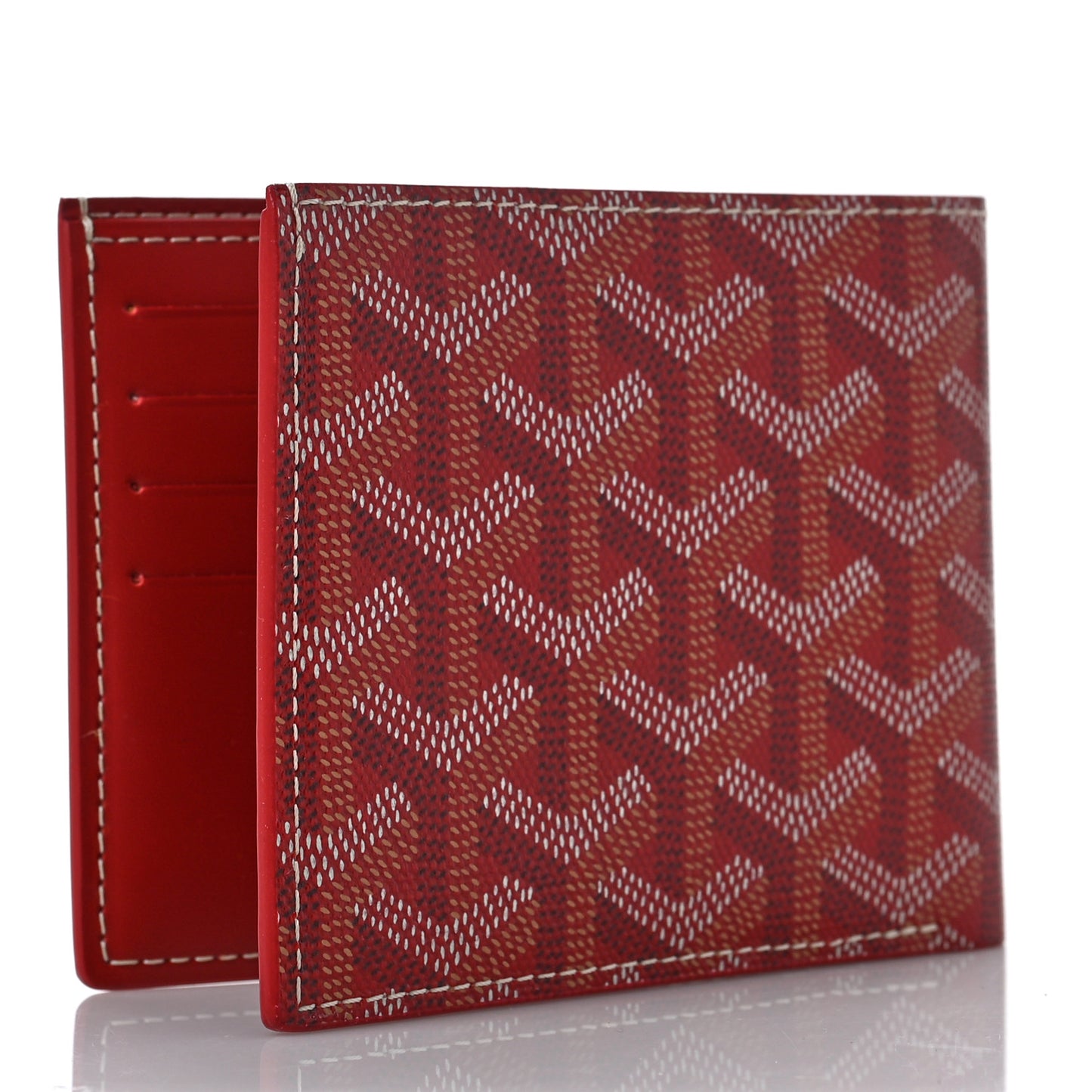 Goyardine Bi-Fold Victoire PM Wallet Red