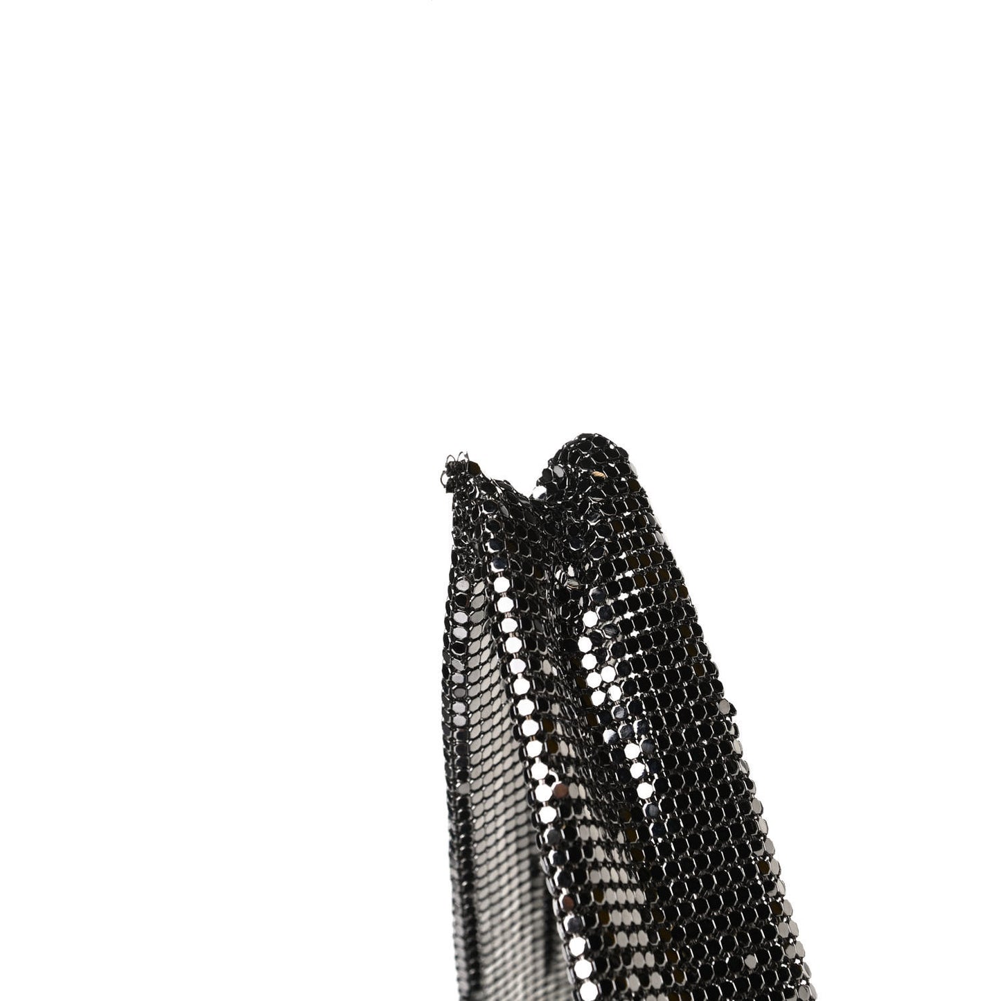 Lambskin Large Chain Mail Hobo Black