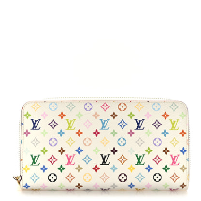 Louis Vuitton Monogram Multicolor Zippy Wallet White Litchi 1 of 6