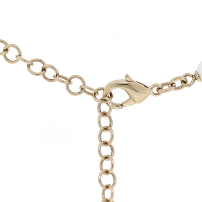 Chanel Crystal Pearl CC Short Necklace Gold 5 of 5