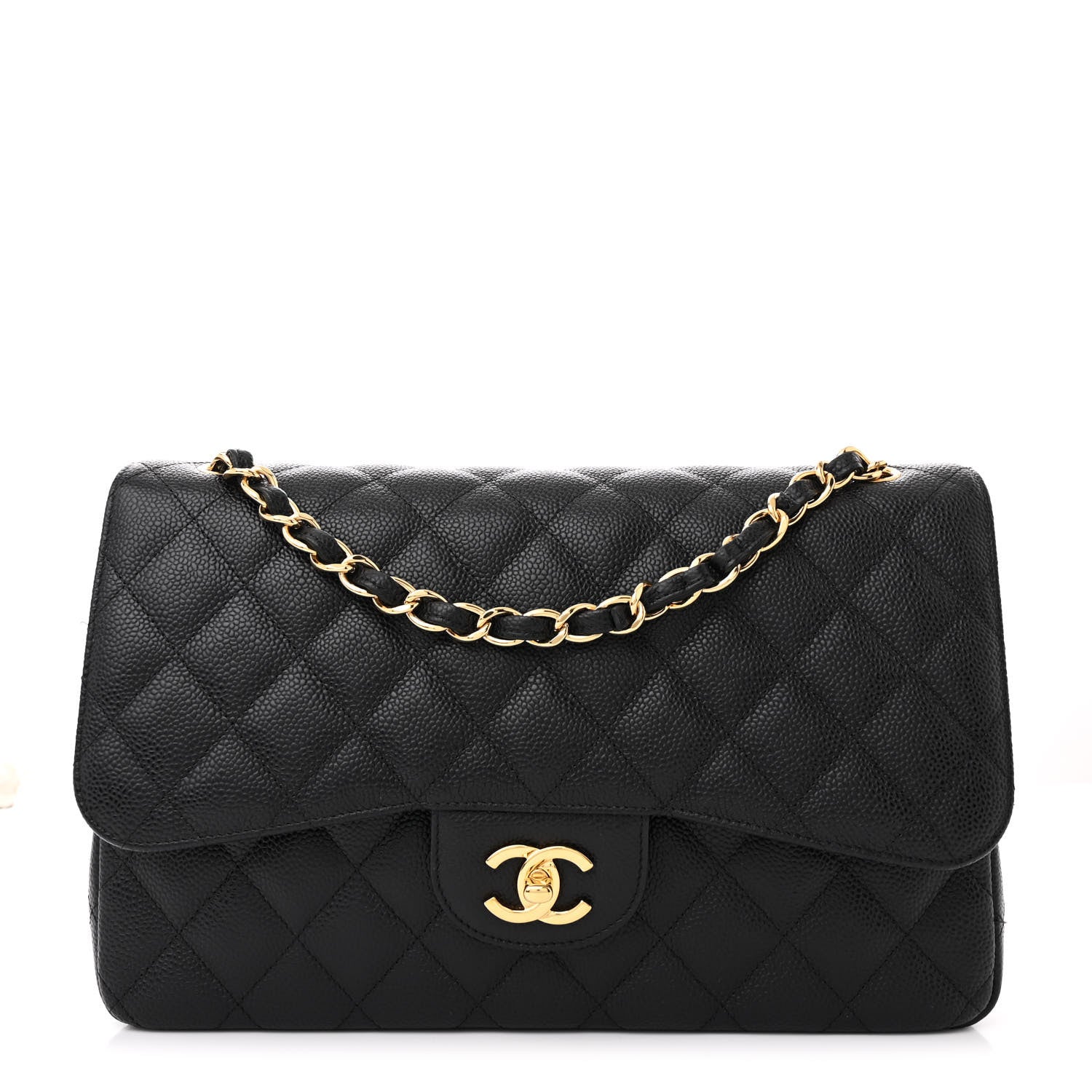 Chanel Caviar Quilted Jumbo Double Flap Black 1 of 11