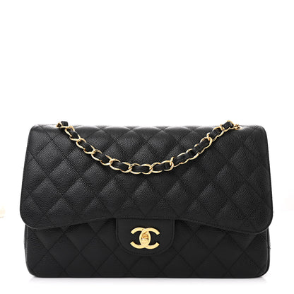 Chanel Caviar Quilted Jumbo Double Flap Black 1 of 11