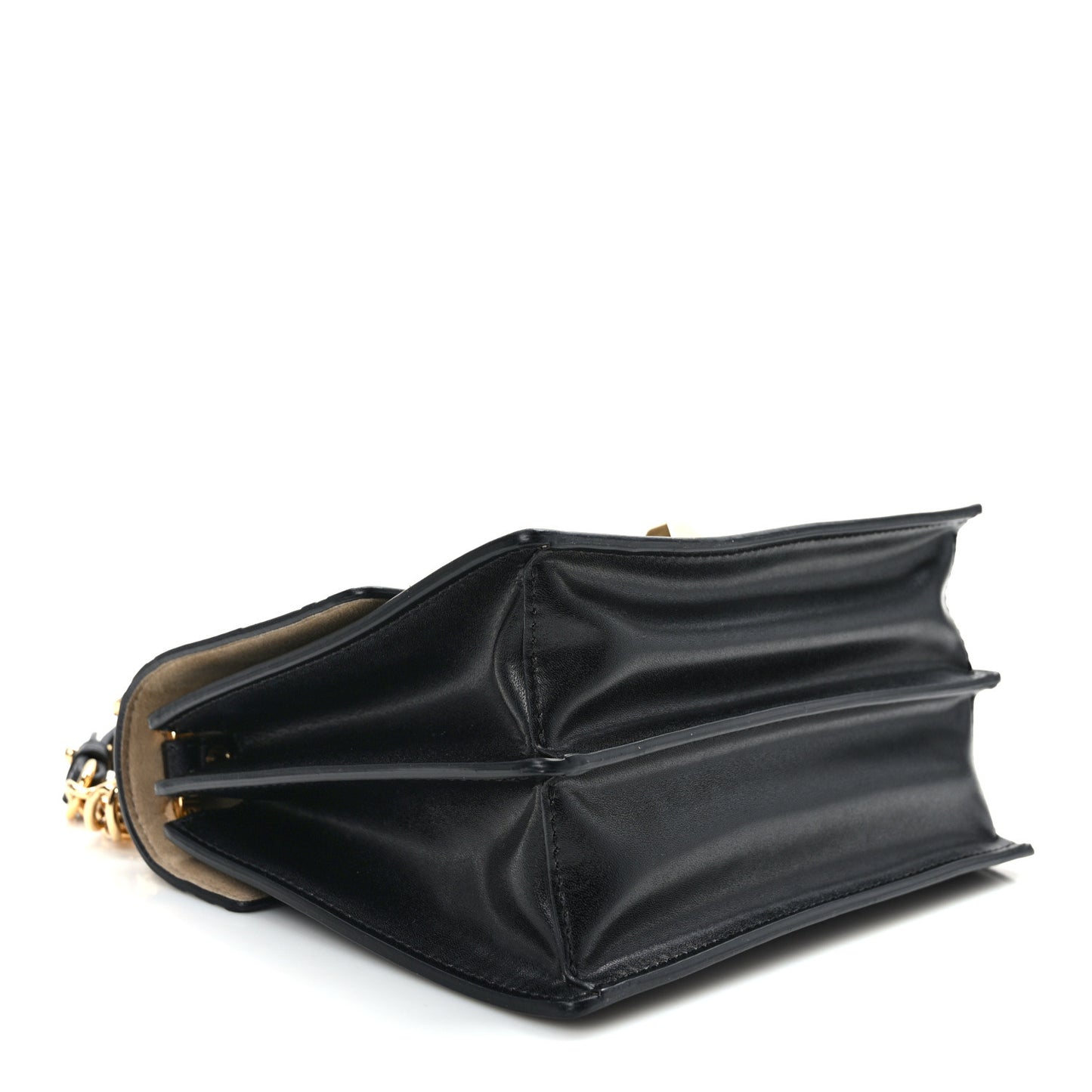 Vitello Liberty Bi-Color FF 1974 Embossed Small Kan I Shoulder Bag Black Maya