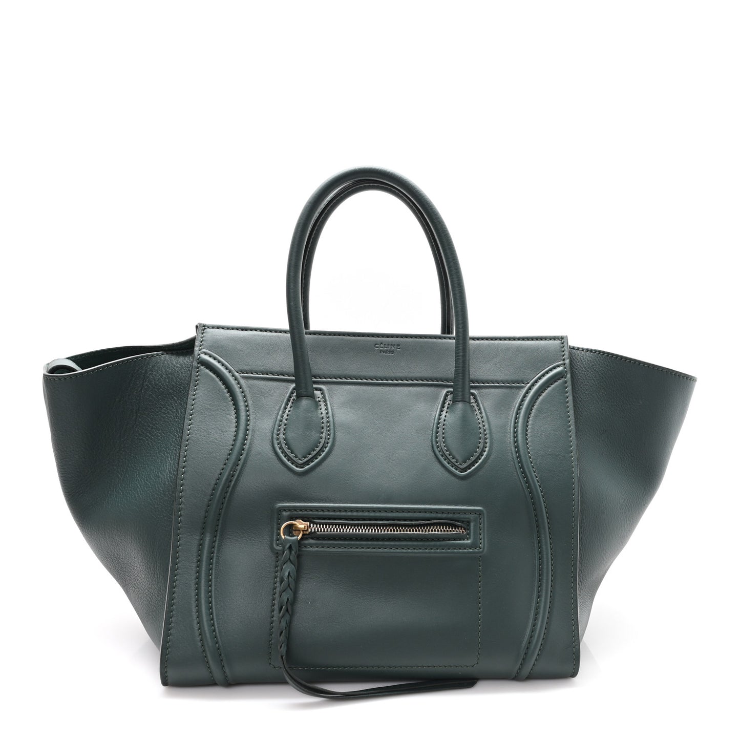 Grained Calfskin Medium Phantom Luggage Emerald