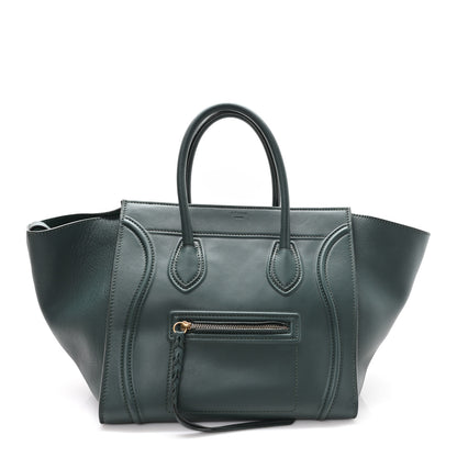 Celine Grained Calfskin Medium Phantom Luggage Emerald 1 of 9