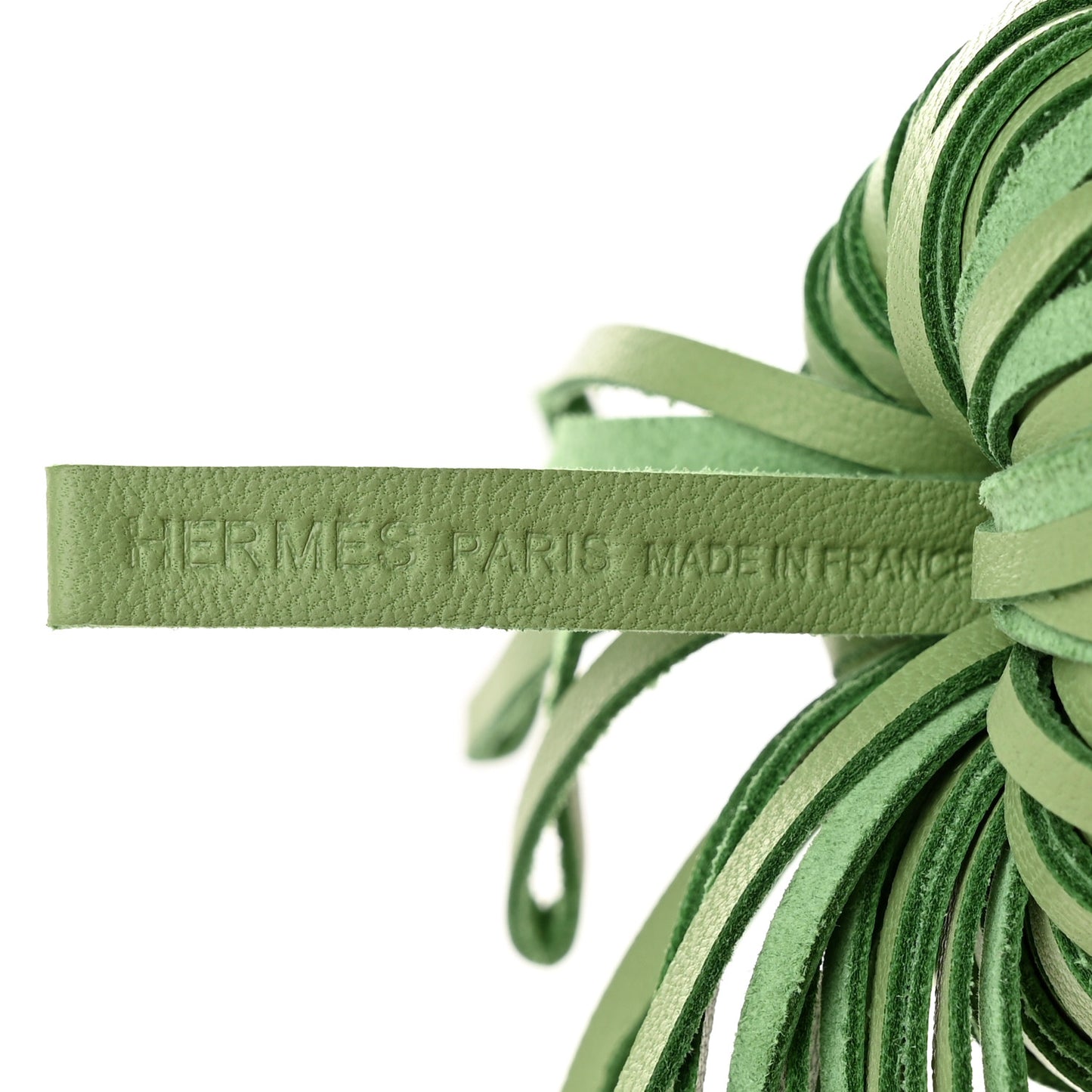 Lambskin Carmen Tassel Key Holder Vert Criquet