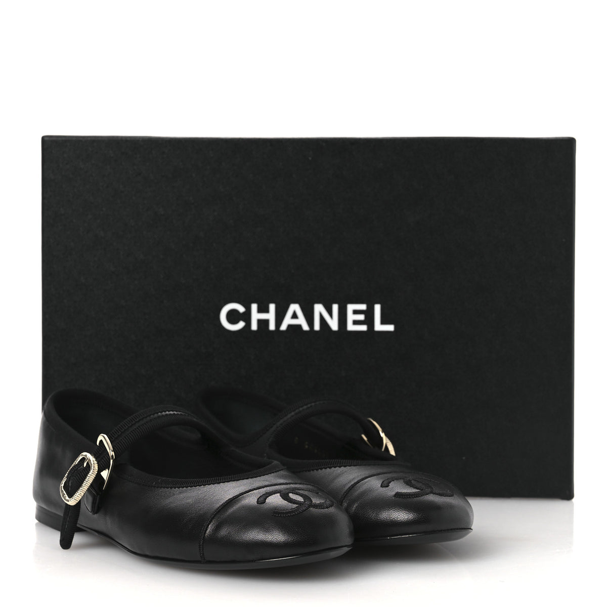 Chanel Lambskin Mary Jane Flats 36 Black 13 of 13