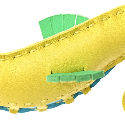 Hermes Milo Lambskin Hippo Bag Charm Lime Vert Comics Bleu Azteque 4 of 5