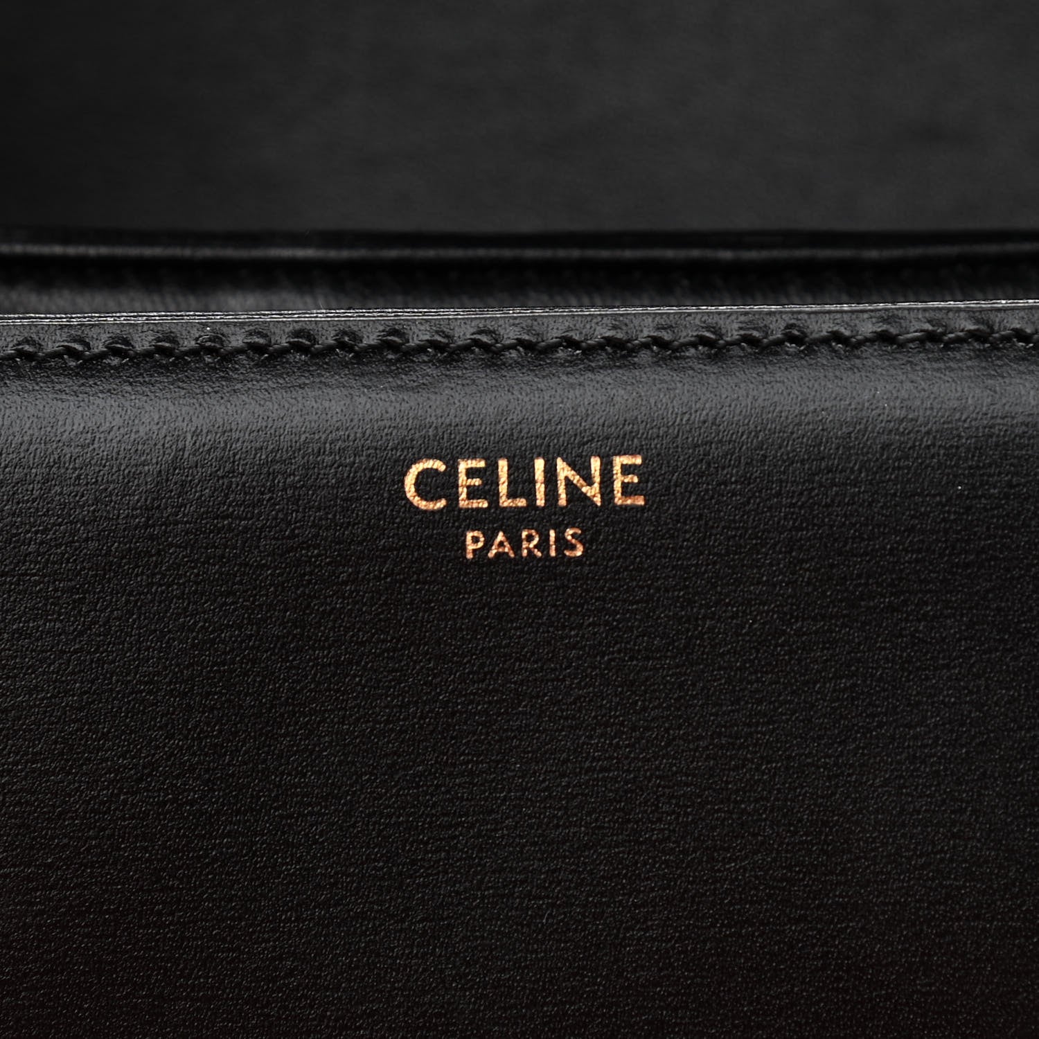 Celine Shiny Calfskin Medium Triomphe Black 6 of 11
