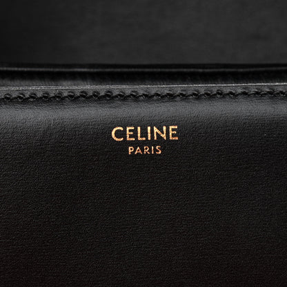 Celine Shiny Calfskin Medium Triomphe Black 6 of 11