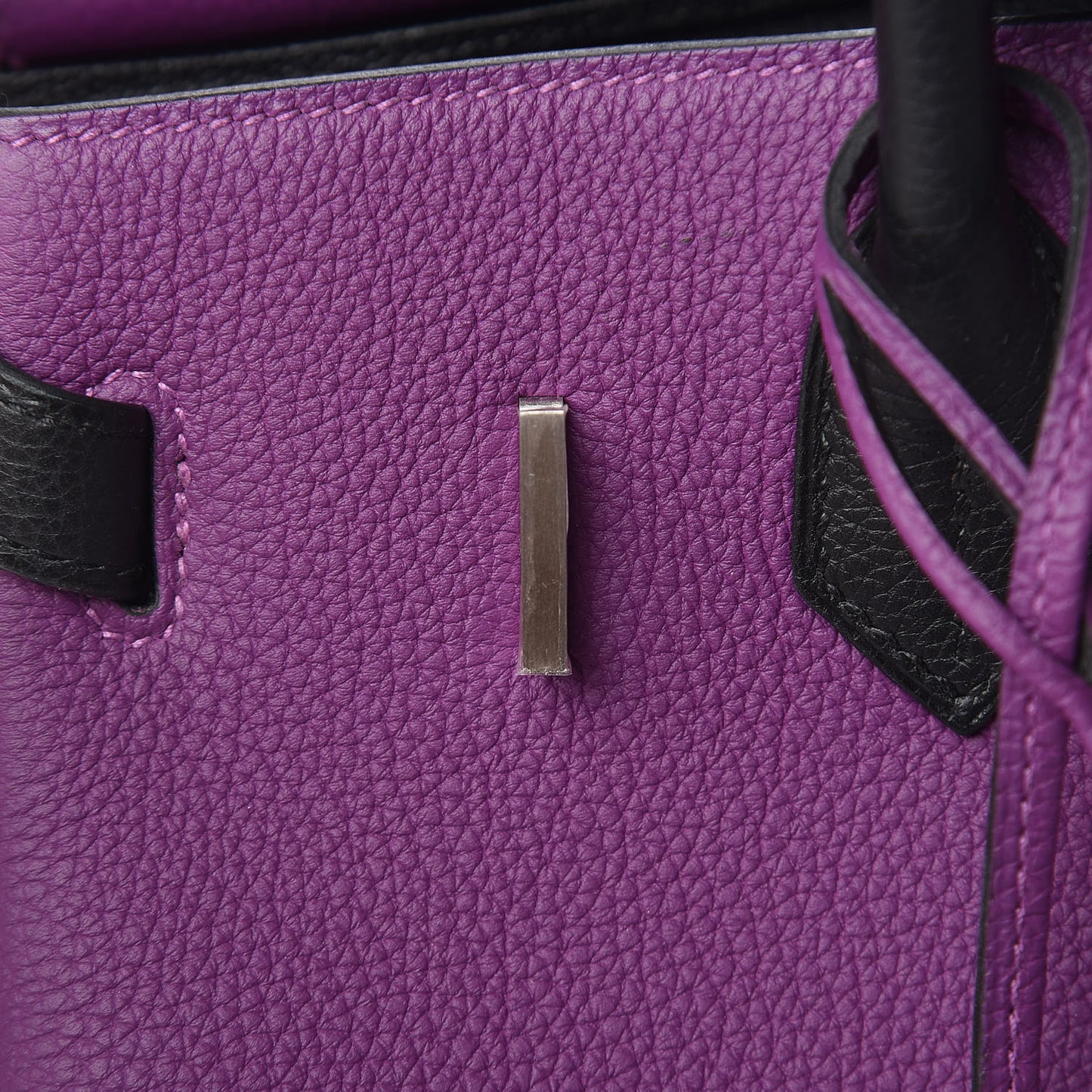 Togo Bi-Color Horseshoe Birkin 30 Anemone Black