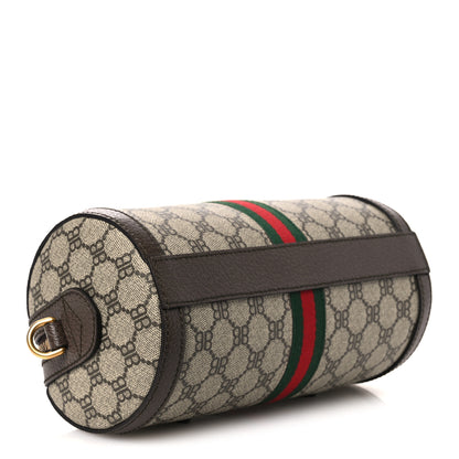 Gucci X BALENCIAGA BB Supreme Monogram Web Small Ophidia Boston Bag Beige New Acero 8 of 28