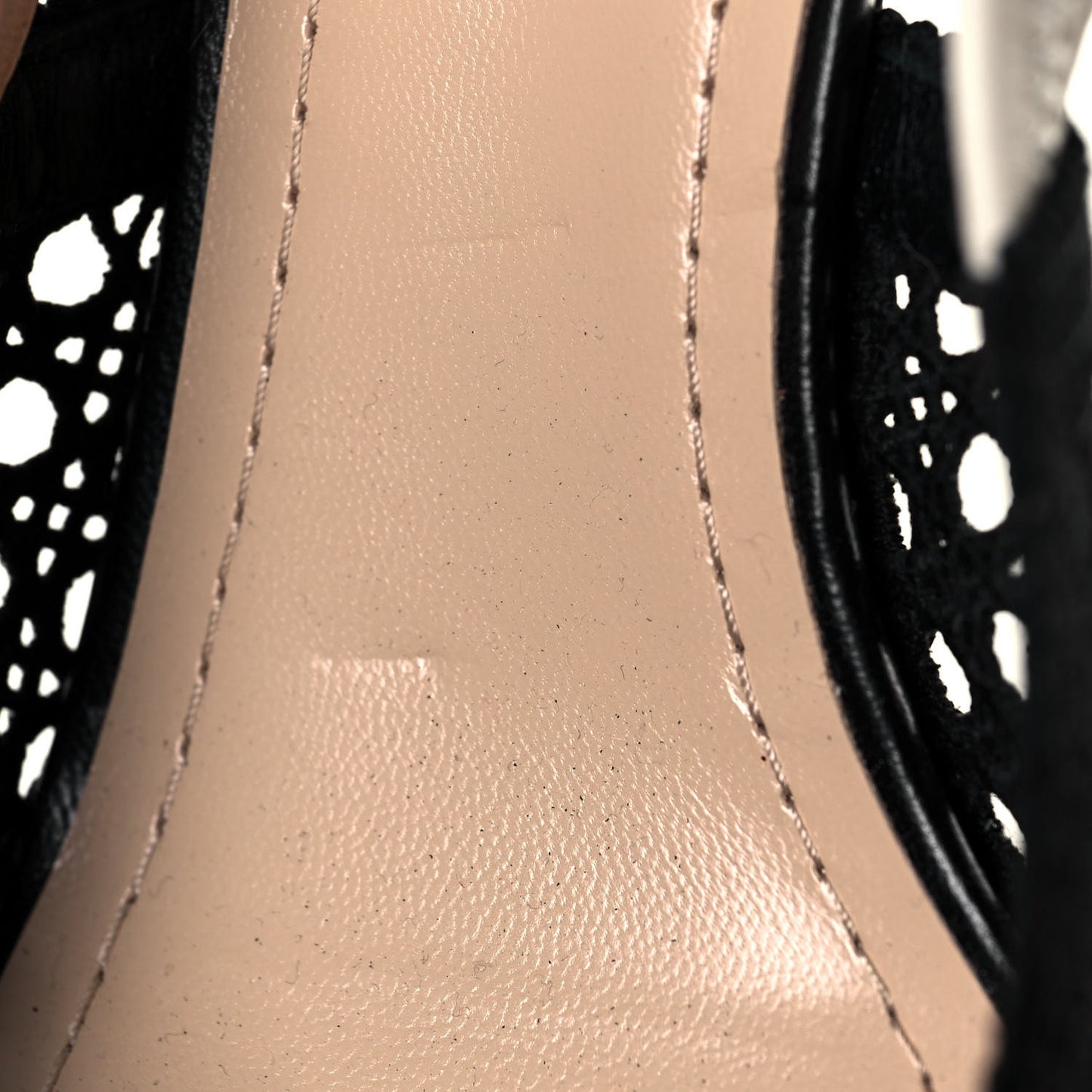 Cotton Lambskin Mesh Cannage Dior & Moi Slingback 70mm Pumps 39 Black