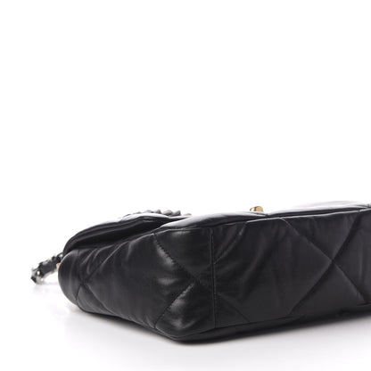 Chanel Lambskin Quilted Medium 19 Flap Black 6 of 11