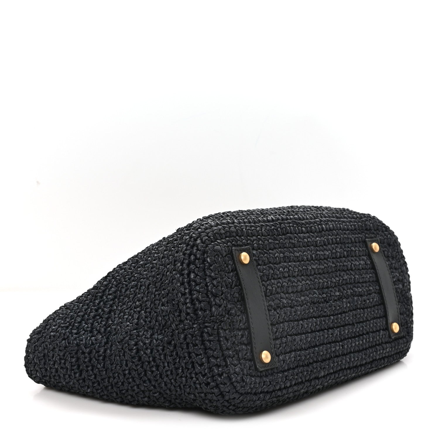 Chanel Straw Raffia Tote Black 4 of 12