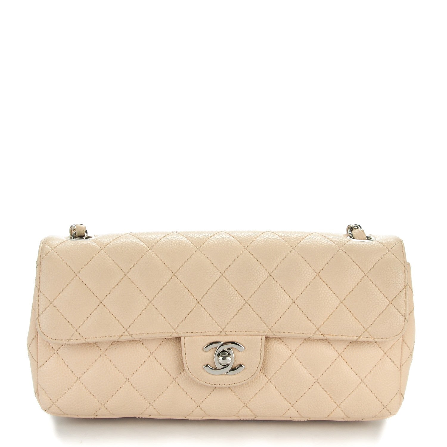 Chanel Caviar Quilted East West Flap Beige Clair 1 of 8