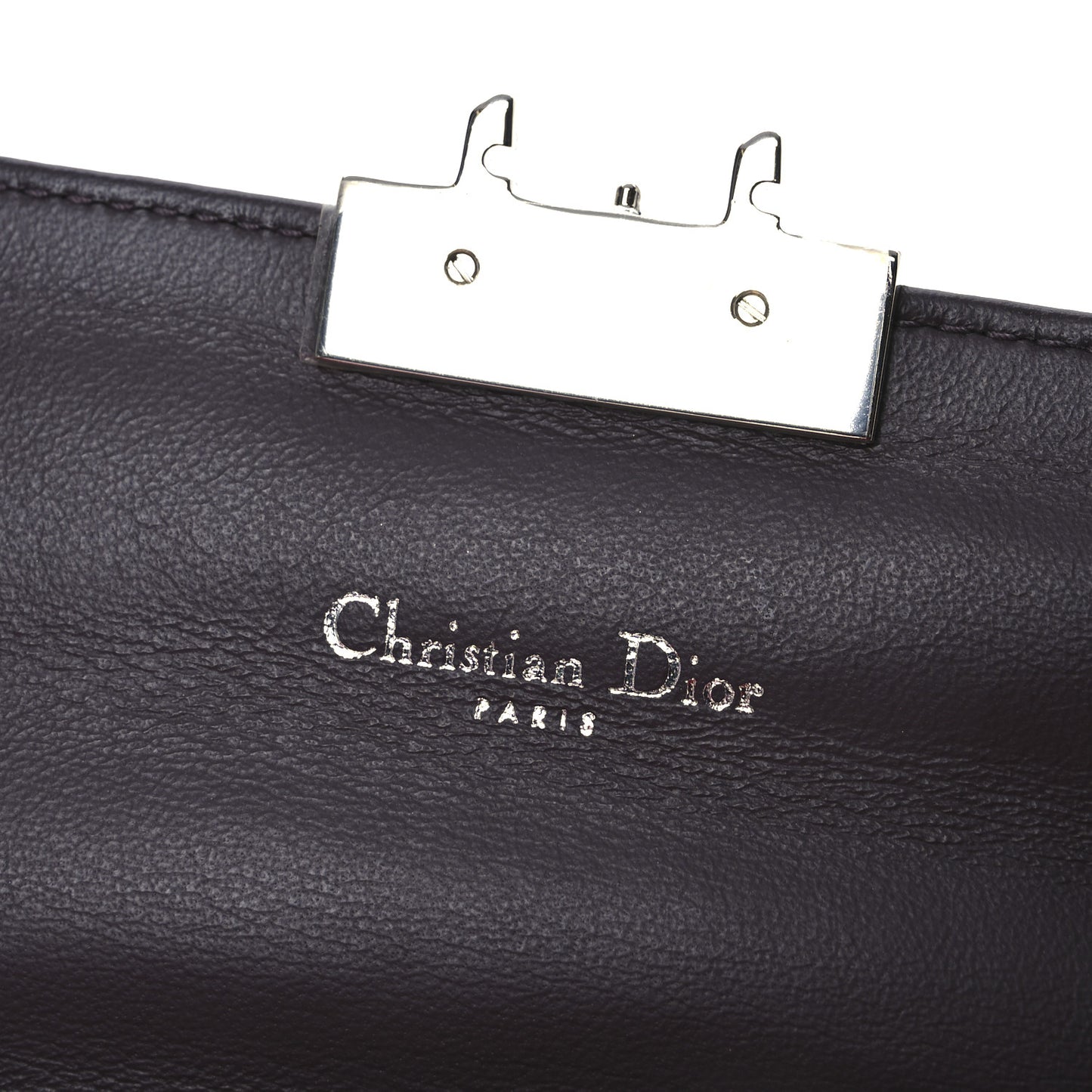 Metallic Box Patent Calfskin Miss Dior Promenade Pouch Red