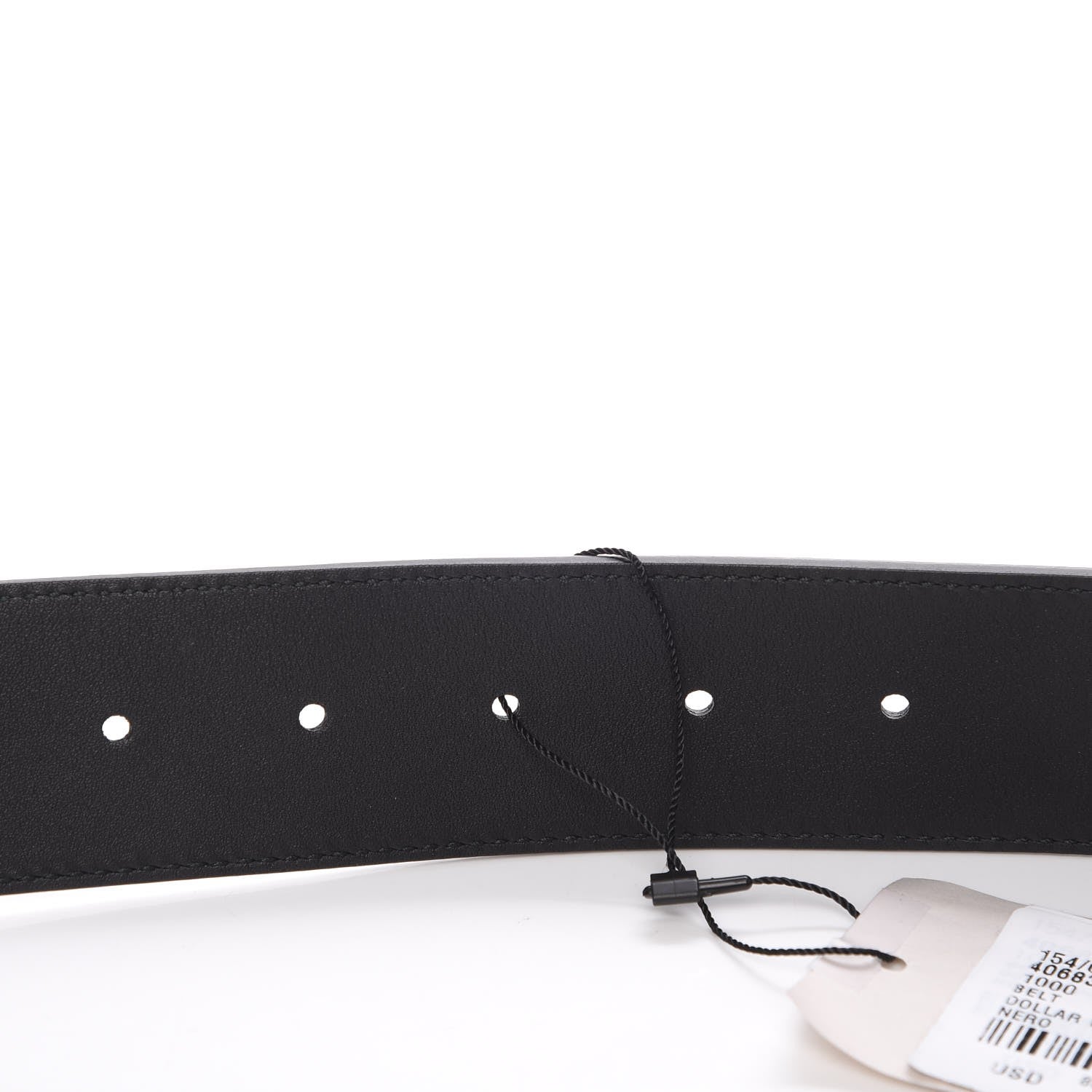 Gucci Textured Dollar Calfskin Nickel Double G 40mm Belt 85 34 Black 5 of 6