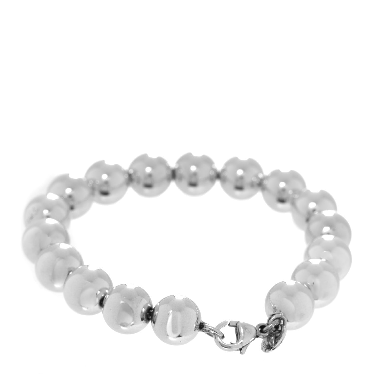 Tiffany Sterling Silver 10mm HardWear Ball Bracelet 3 of 6