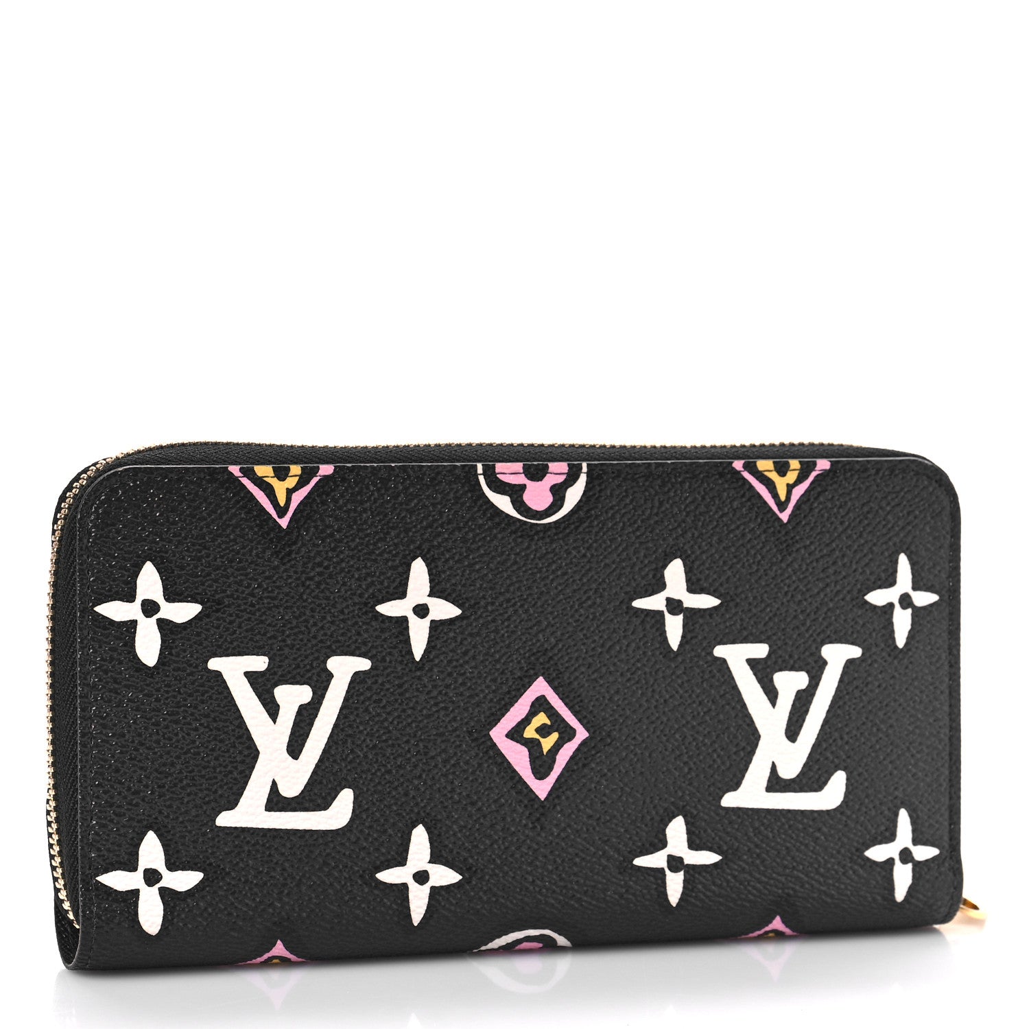 Louis Vuitton Monogram Giant Wild At Heart Zippy Wallet Black 3 of 9