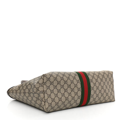 Gucci GG Supreme Monogram Medium Ophidia Shopping Tote Brown 4 of 13