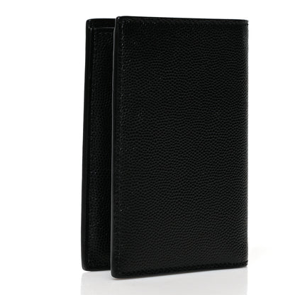 Saint Laurent Grain De Poudre Monogram Bi-Fold Wallet Black 3 of 7