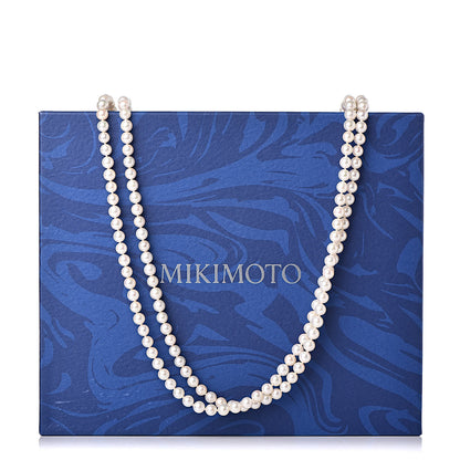 Mikimoto 18K Yellow Gold Akoya Pearl 6-6.5mm Necklace 54" 7 of 7