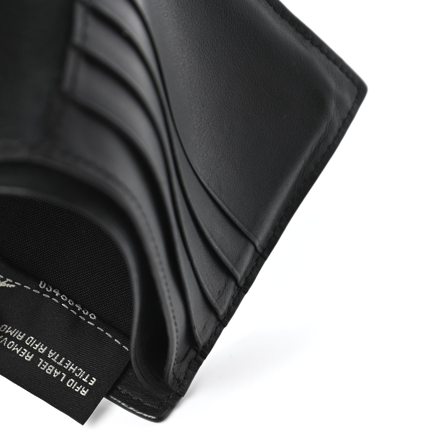Fendi Vitello Century Mini Bug Eyes Bi-Fold Wallet Black 9 of 11
