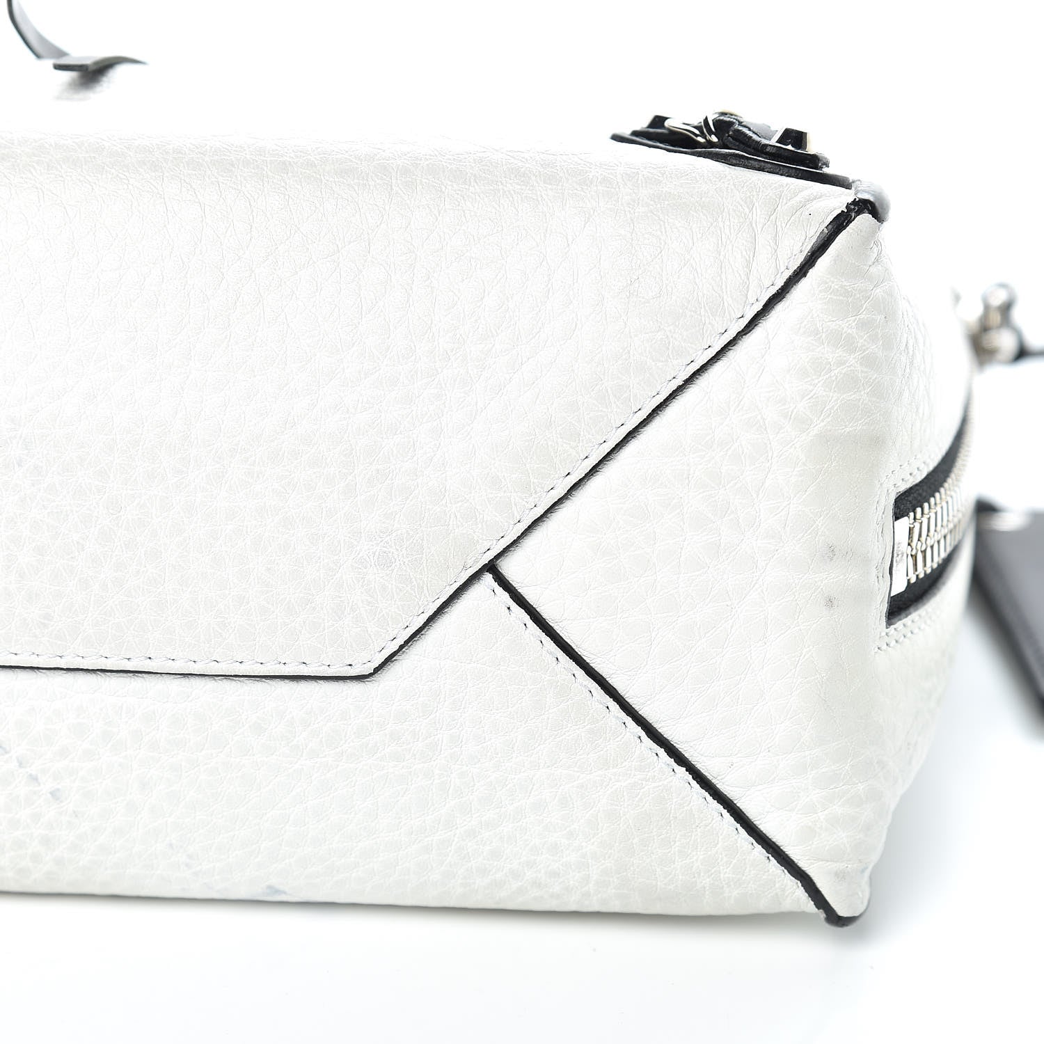 Balenciaga Veau Papier A6 Zip Around Tote White Black 11 of 18