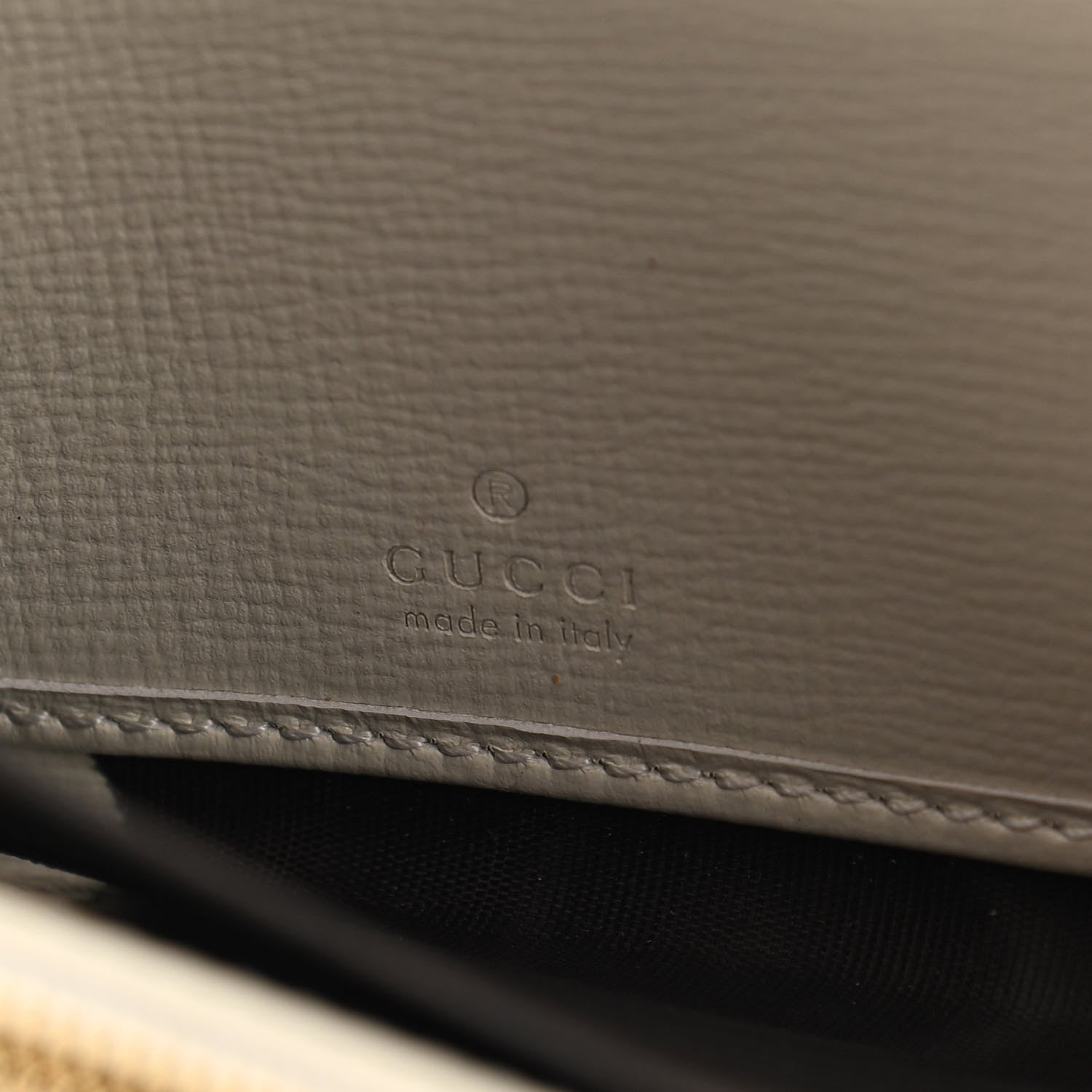 Gucci GG Supreme Monogram Azalea Calfskin Horsebit 1955 Zip Around Wallet Beige Ebony Mystic White 10 of 15