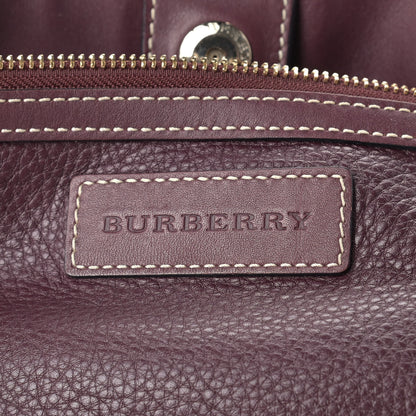 Burberry Calfskin Saddle Stitch Small Canterbury Tote Burgundy 6 of 9