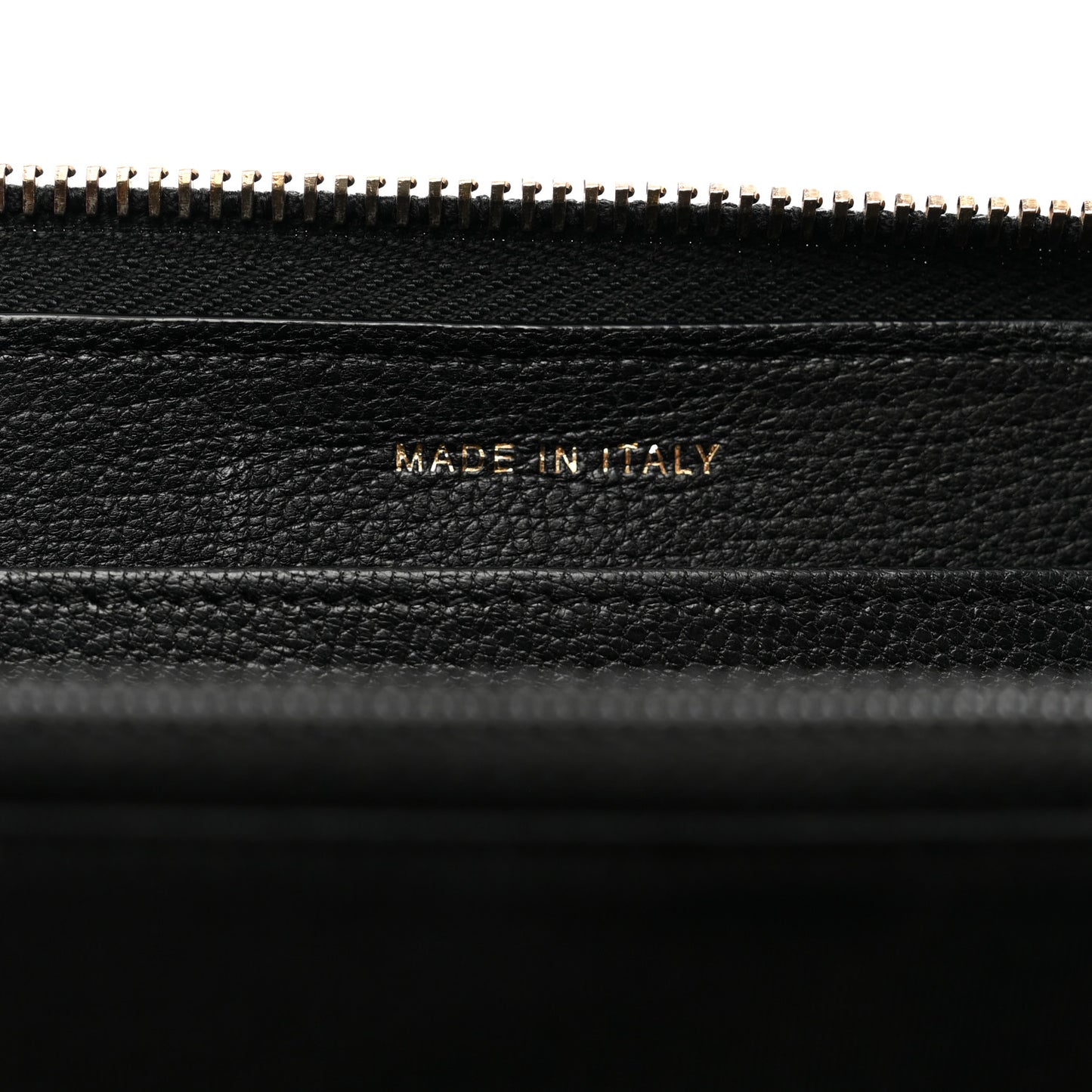 Patent Quilted Small Zip Around Wallet Black