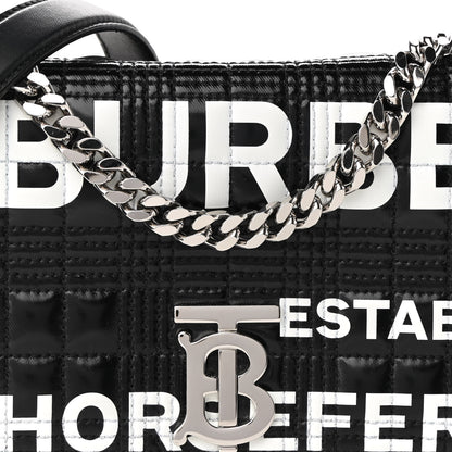 Burberry Patent Quilted Horseferry Print Small Lola Bag Black 7 of 9