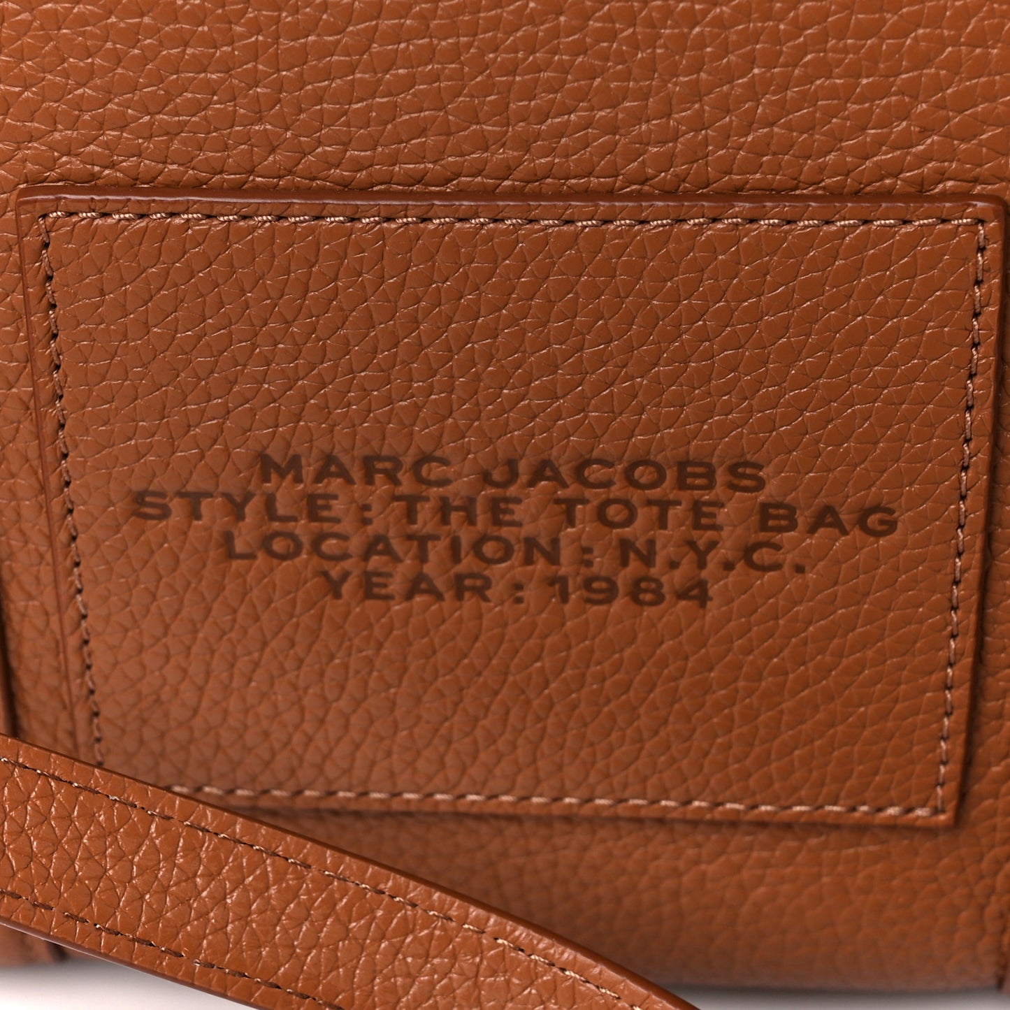 Grained Calfskin Small The Tote Bag Argan Oil