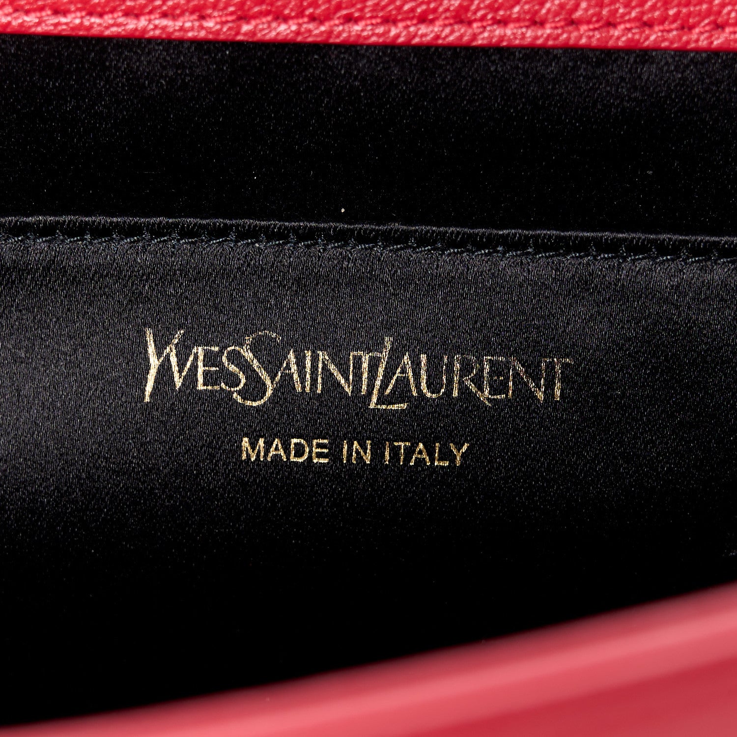 Saint Laurent Calfskin Monogram Large Belle De Jour Clutch Red 6 of 9