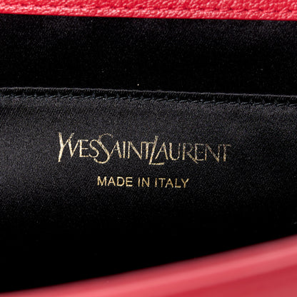 Saint Laurent Calfskin Monogram Large Belle De Jour Clutch Red 6 of 9