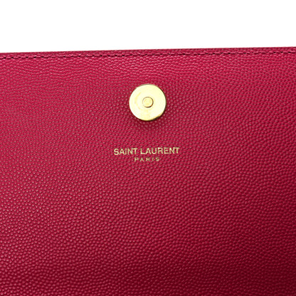 Saint Laurent Grain De Poudre Classic Monogram Cassandre Clutch Lipstick Fuchsia 5 of 12