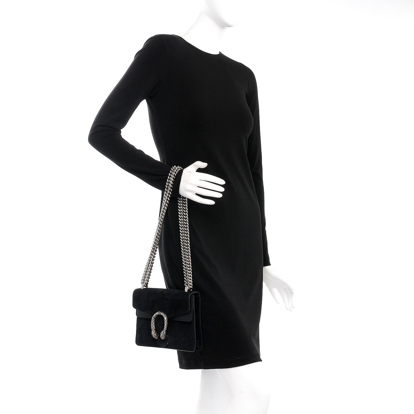 Suede Mini Dionysus Shoulder Bag Black