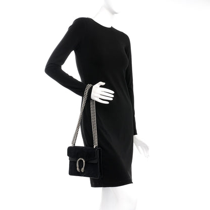 Gucci Suede Mini Dionysus Shoulder Bag Black 3 of 8