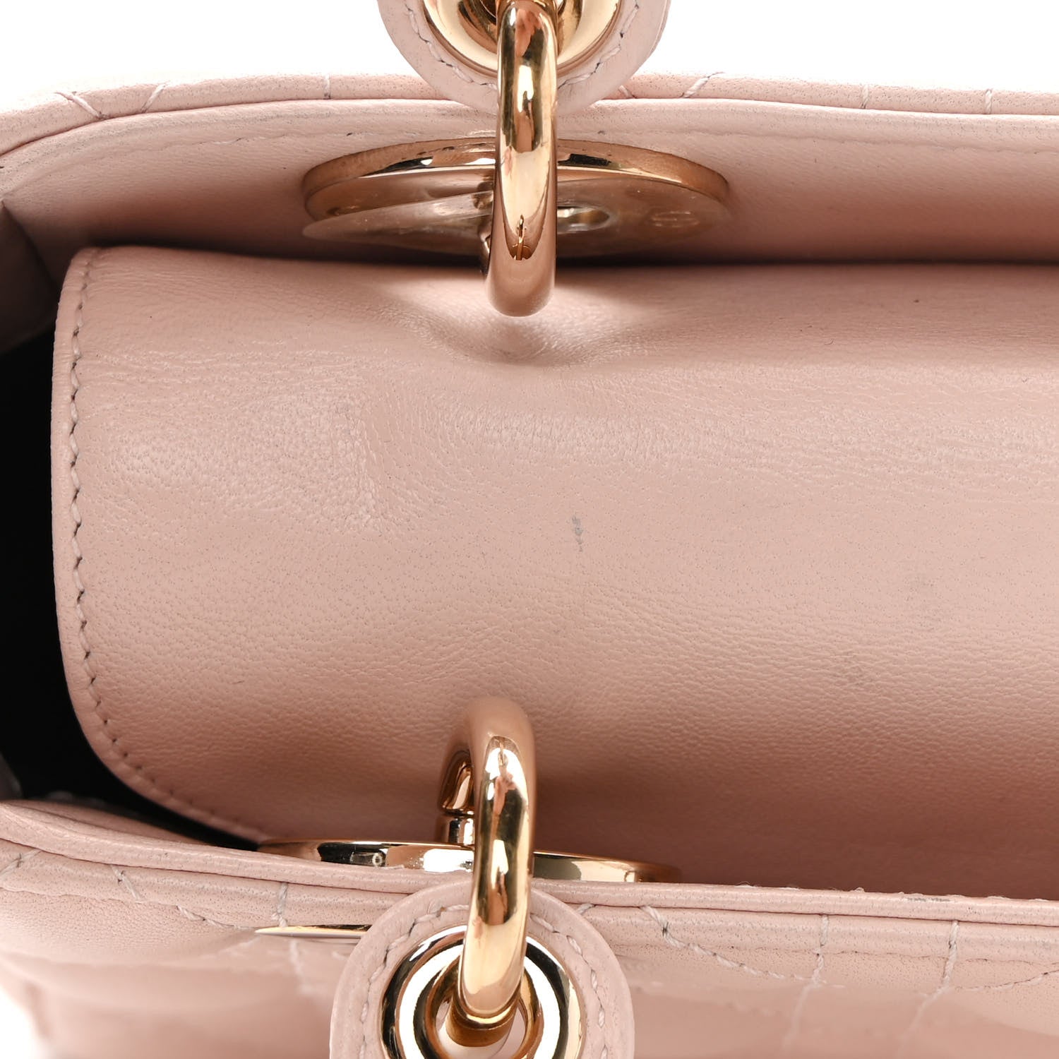 Christian Dior Lambskin Cannage Small Lucky Badges My Lady Dior Pink 12 of 16