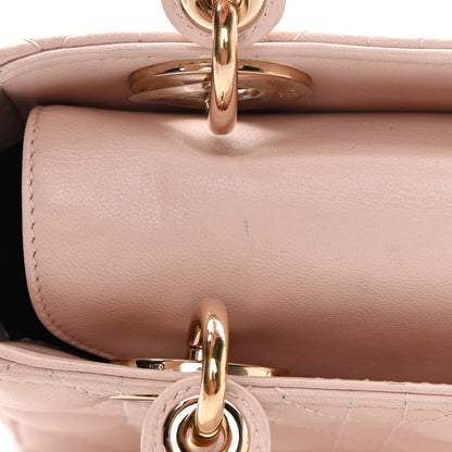 Christian Dior Lambskin Cannage Small Lucky Badges My Lady Dior Pink 12 of 16