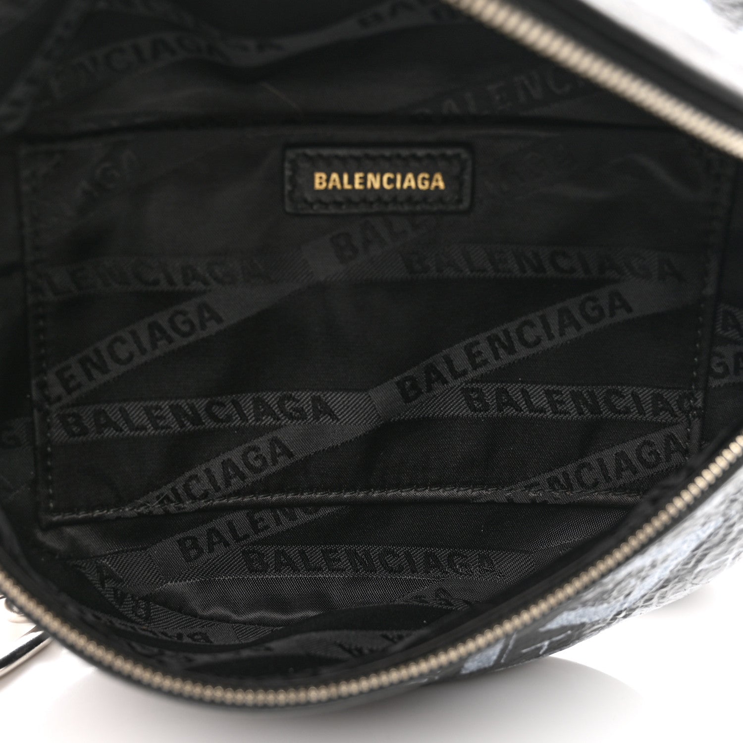 Balenciaga Agneau Arena Graffiti All Over XXS Souvenir Belt Bag Black White 5 of 7