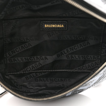 Balenciaga Agneau Arena Graffiti All Over XXS Souvenir Belt Bag Black White 5 of 7