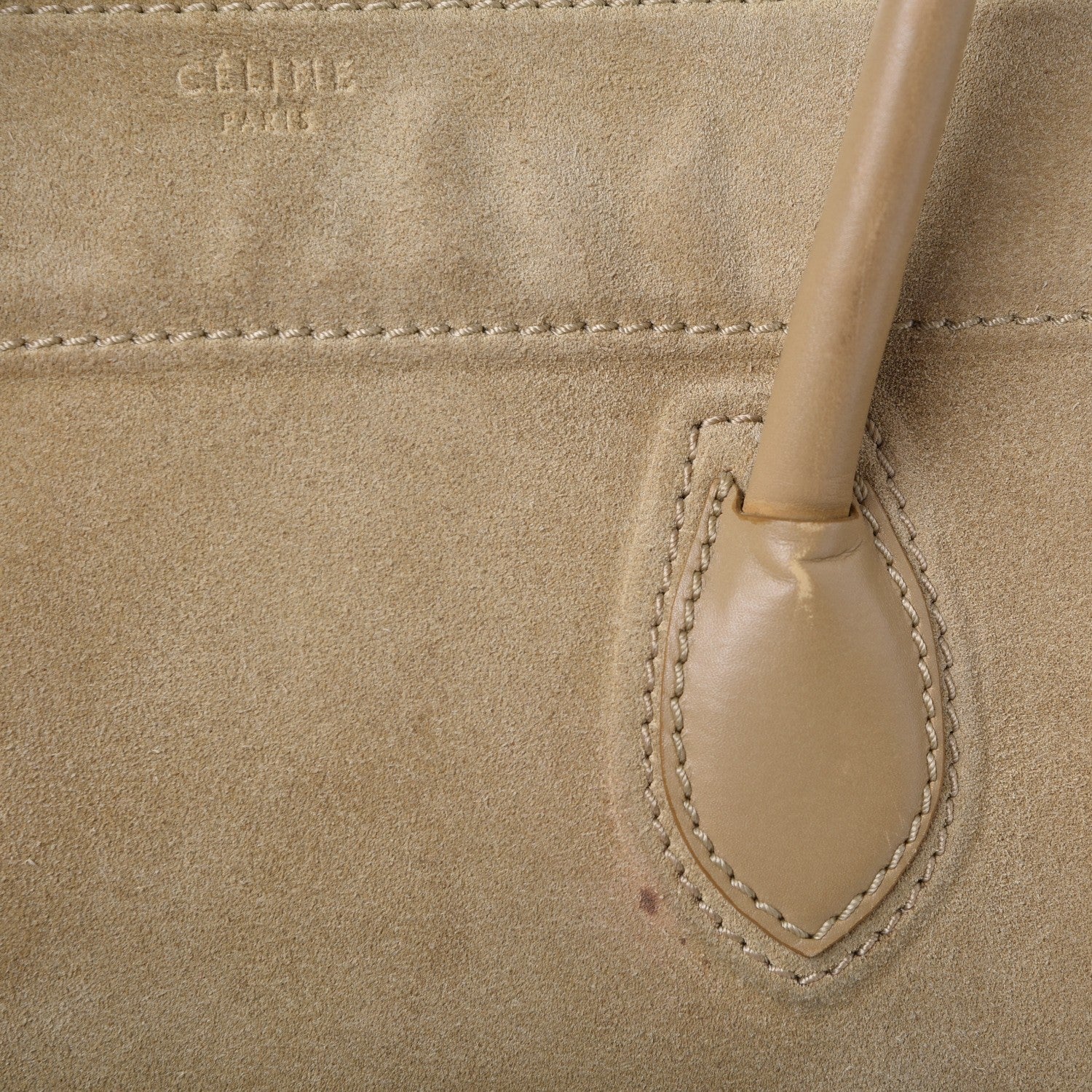 Celine Nubuck Medium Phantom Luggage Beige 9 of 15