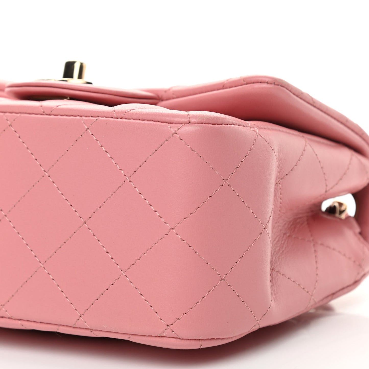 Lambskin Quilted Mini Square Flap Pink