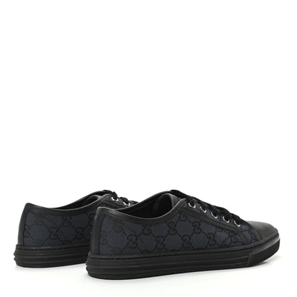 Gucci GG Monogram Calfskin Womens Low Top Sneakers 37 Piombo Black 4 of 7
