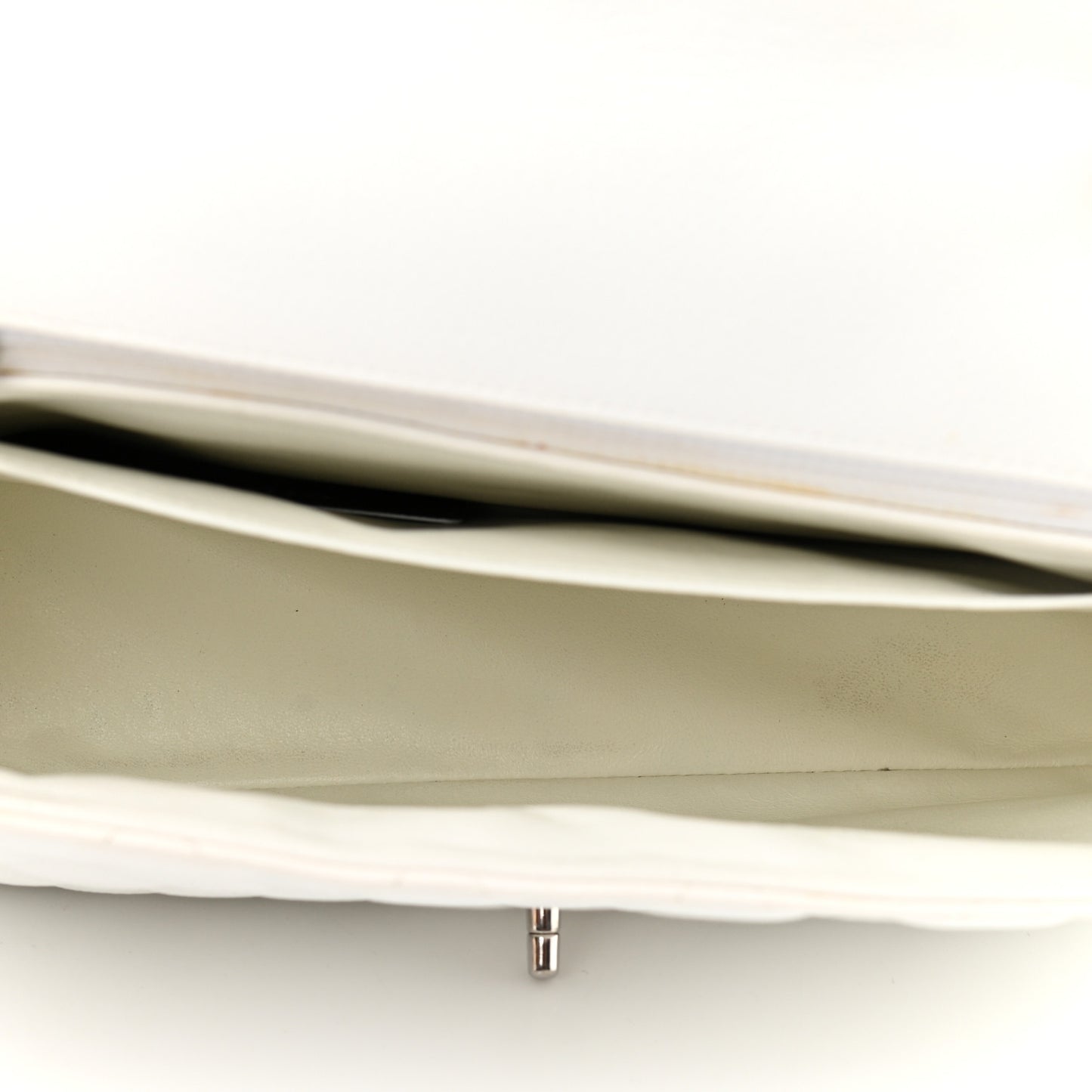Caviar Quilted Jumbo Double Flap White