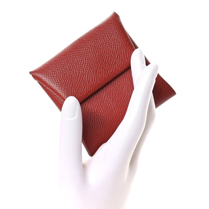 Hermes Epsom Bastia Coin Purse Rouge Venetian 2 of 8